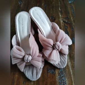 Loeffler Randall Women's Pink Bow Sandals 8.5